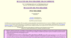 Desktop Screenshot of bulletindepsychiatrie.com